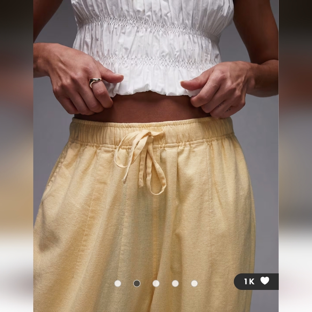 ASOS Topshop Linen Balloon Trousers- S - Picture 3 of 6